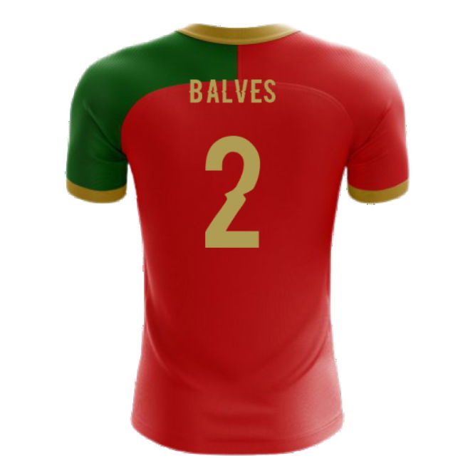 2025-2026 Portugal Flag Home Concept Football Shirt (B.Alves 2) - Kids