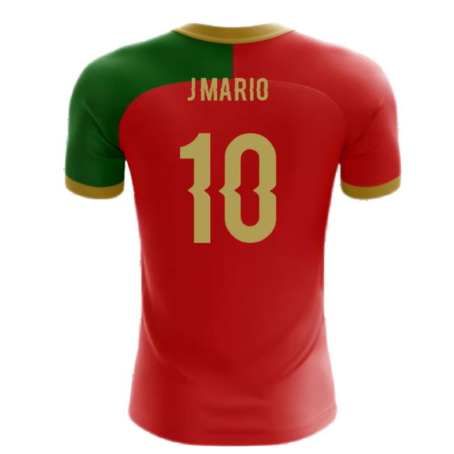 2025-2026 Portugal Flag Home Concept Football Shirt (J.Mario 10)