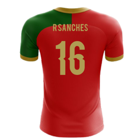 2024-2025 Portugal Flag Home Concept Football Shirt (R.Sanches 16) - Kids