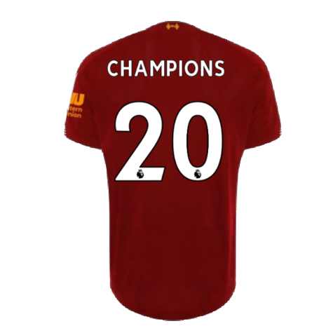 2019-2020 Liverpool Home Football Shirt (Champions 20)