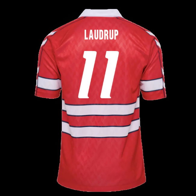 1988 Denmark Home Retro Shirt (Laudrup 11)
