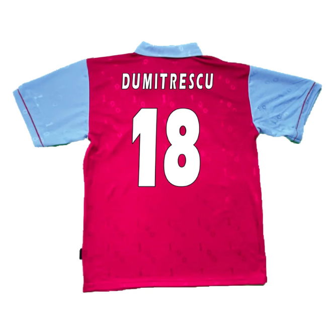 1995-1996 West Ham Centenary Pony Home Shirt (Dumitrescu 18)