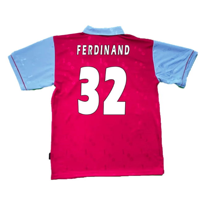 1995-1996 West Ham Centenary Pony Home Shirt (Ferdinand 32)