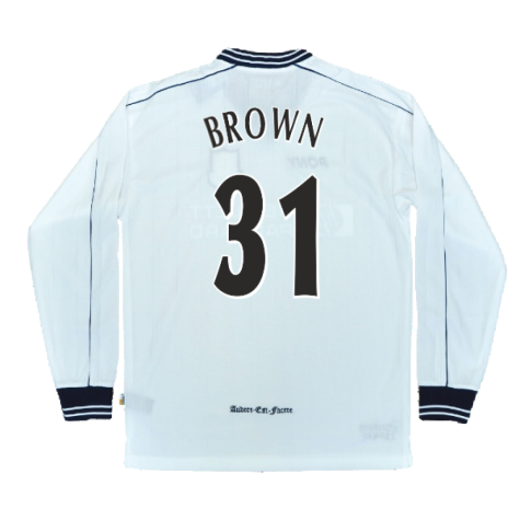 1997-1999 Tottenham Home LS Pony Retro Shirt (Brown 31)
