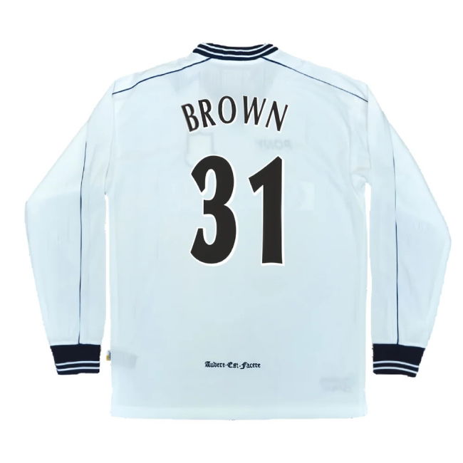 1997-1999 Tottenham Home LS Pony Retro Shirt (Brown 31)