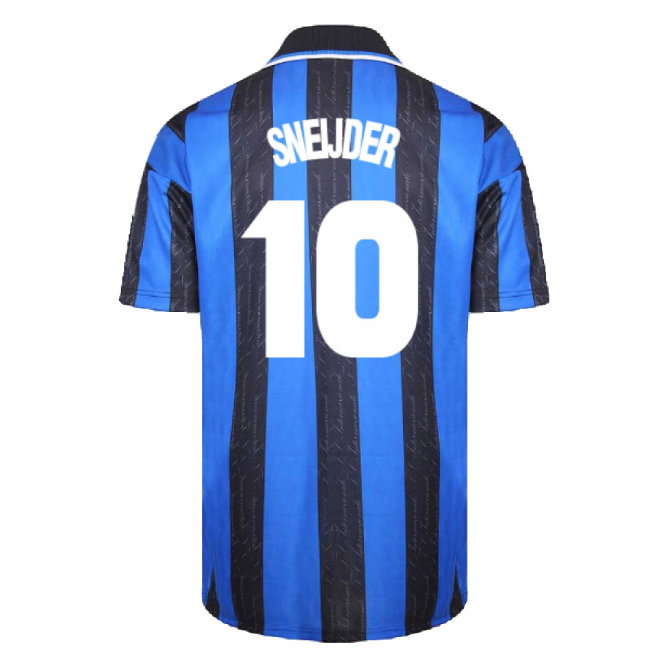 1998 Inter Milan Score Draw Home Shirt (M) (Excellent) (SNEIJDER 10)