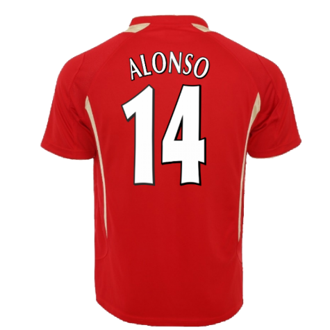 2005-2006 Liverpool Home CL Retro Shirt (ALONSO 14)