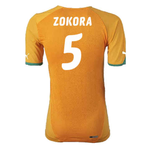 2010-2011 Ivory Coast Authentic Home Shirt (ZOKORA 5)