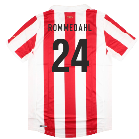 2012-2013 Olympiakos Home Shirt (Rommedahl 24)