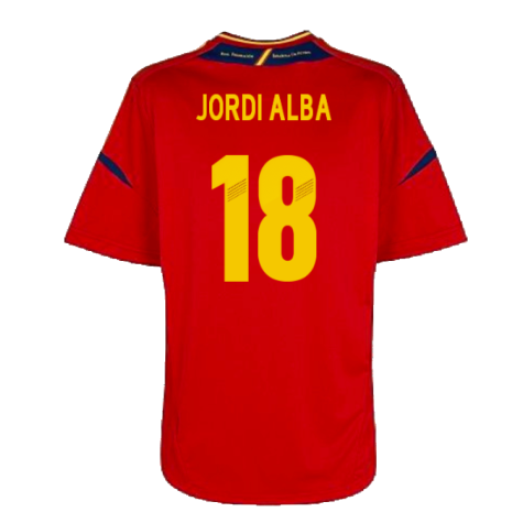 2012-2013 Spain Home Shirt (Jordi Alba 18)