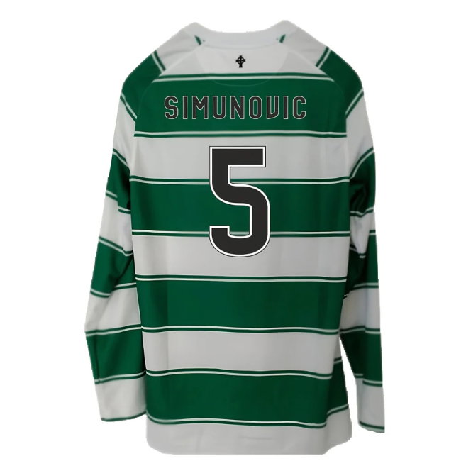 Celtic 2015-16 Long Sleeve Home Shirt (3XL) (Excellent) (Simunovic 5)