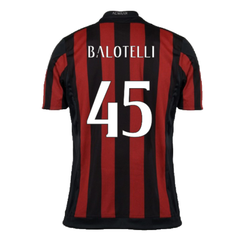 2015-2016 AC Milan Home Shirt (Balotelli 45)