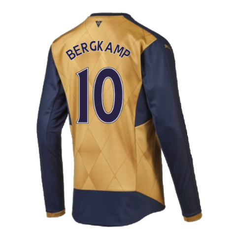 2015-2016 Arsenal Away Long Sleeve Shirt (BERGKAMP 10)
