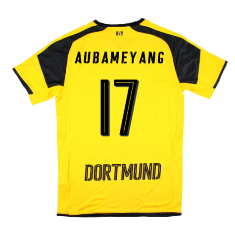 2016-2017 Borussia Dortmund International Home Shirt (Aubameyang 17)