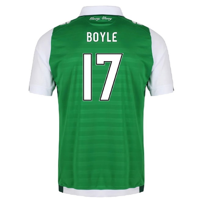 2017-18 Hibernian Home Shirt (XL) (Excellent) (Boyle 17)