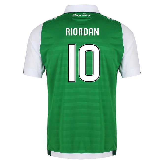 2017-18 Hibernian Home Shirt (XL) (Excellent) (Riordan 10)