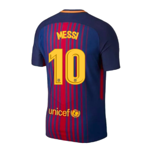 2017-2018 Barcelona Home Match Vapor Shirt (Messi 10)