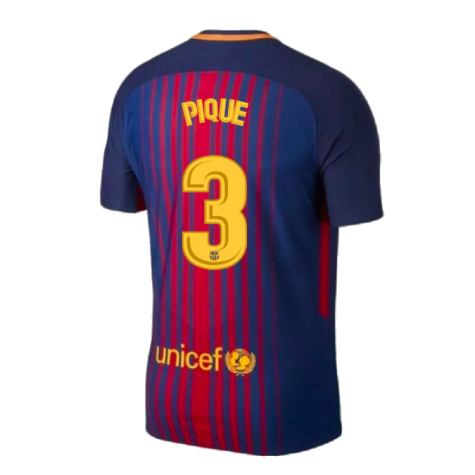 2017-2018 Barcelona Home Match Vapor Shirt (Pique 3)