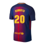 2017-2018 Barcelona Home Match Vapor Shirt (Roberto 20)