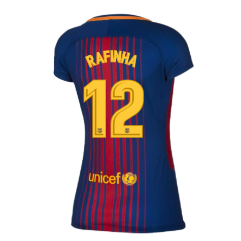 2017-2018 Barcelona Home Shirt (Womens) (Rafinha 12)