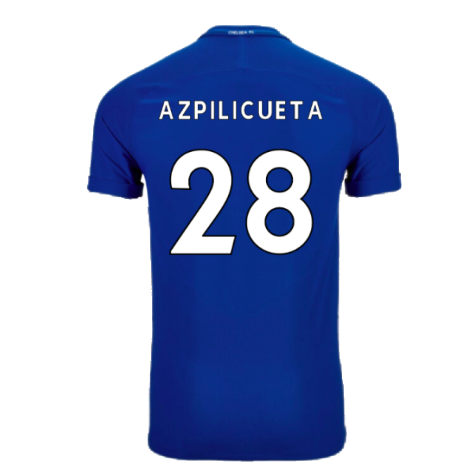 2017-2018 Chelsea Home Shirt (Azpilicueta 28)