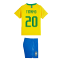 2018-2019 Brazil Little Boys Home Kit (Firmino 20)