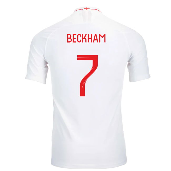 2018-2019 England Authentic Home Shirt (Beckham 7)