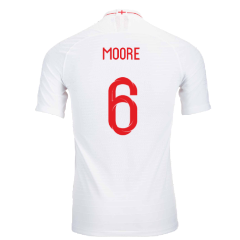 2018-2019 England Authentic Home Shirt (Moore 6)