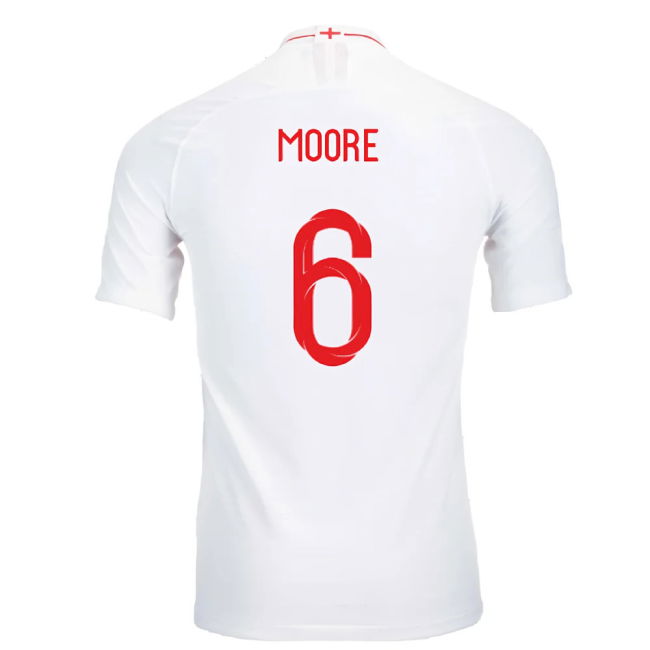 2018-2019 England Authentic Home Shirt (Moore 6)