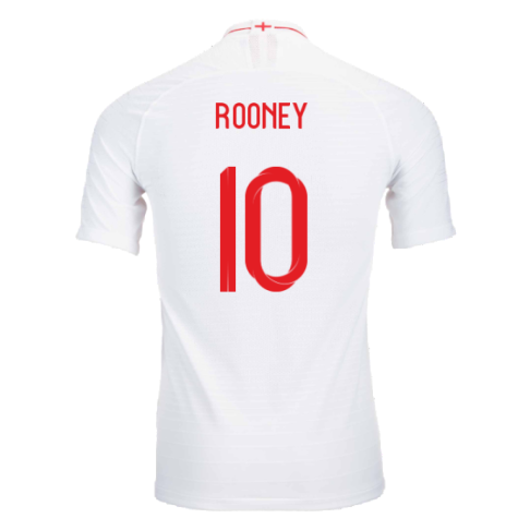 2018-2019 England Authentic Home Shirt (Rooney 10)