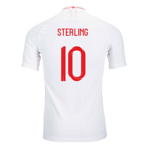 2018-2019 England Authentic Home Shirt (Sterling 10)