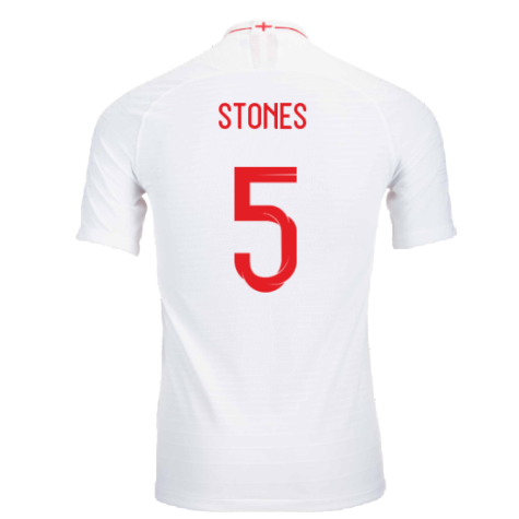 2018-2019 England Authentic Home Shirt (Stones 5)