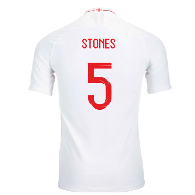2018-2019 England Authentic Home Shirt (Stones 5)