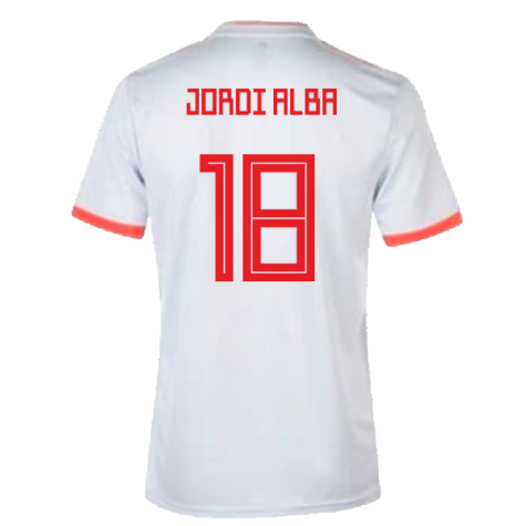 2018-2019 Spain Away Shirt (Jordi Alba 18)