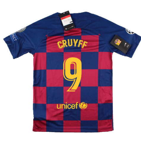 2019-2020 Barcelona CL Home Shirt (Kids) (CRUYFF 9)