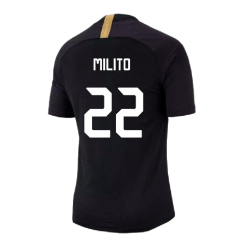 2019-2020 Inter Milan Training Shirt (Black) (Milito 22)