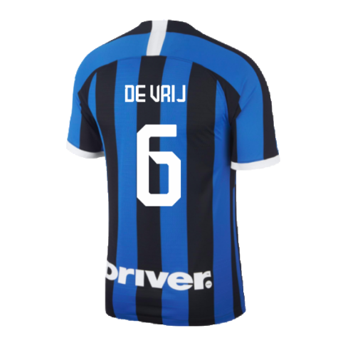 2019-2020 Inter Milan Vapor Home Shirt (De Vrij 6)