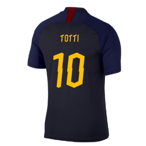 2019-2020 Roma Training Shirt (Dark Obsidian) (TOTTI 10)