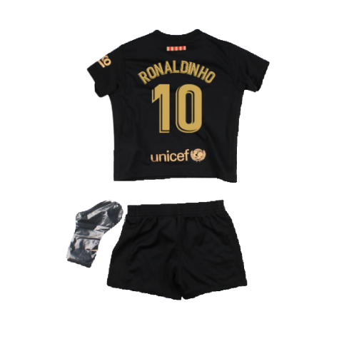 2020-2021 Barcelona Away Baby Kit (RONALDINHO 10)