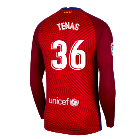 2020-2021 Barcelona Away Goalkeeper Shirt (Red) - Kids (Tenas 36)