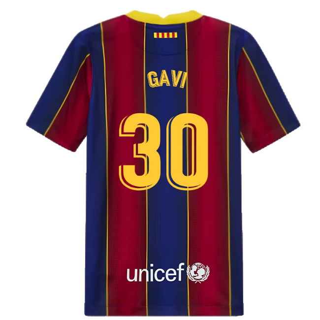 2020-2021 Barcelona Home Jersey (Kids) (Gavi 30)