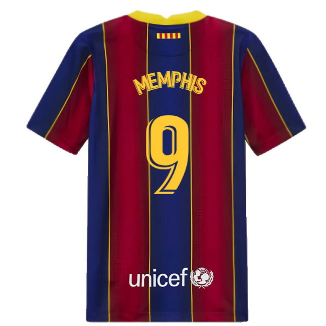 2020-2021 Barcelona Home Jersey (Kids) (MEMPHIS 9)