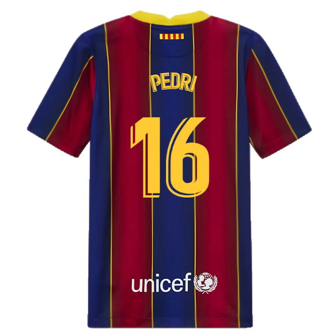 2020-2021 Barcelona Home Jersey (Kids) (PEDRI 16)