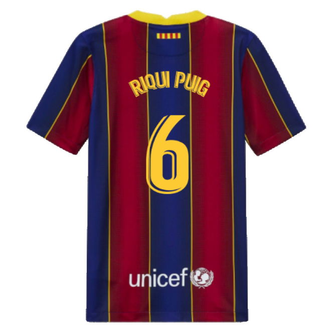 2020-2021 Barcelona Home Jersey (Kids) (RIQUI PUIG 6)
