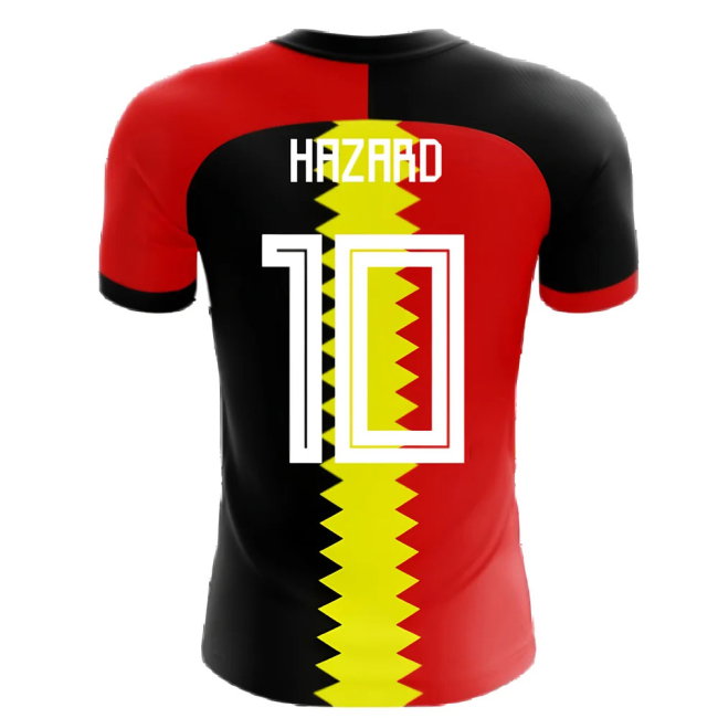 2025-2026 Belgium Flag Concept Football Shirt (Hazard 10)