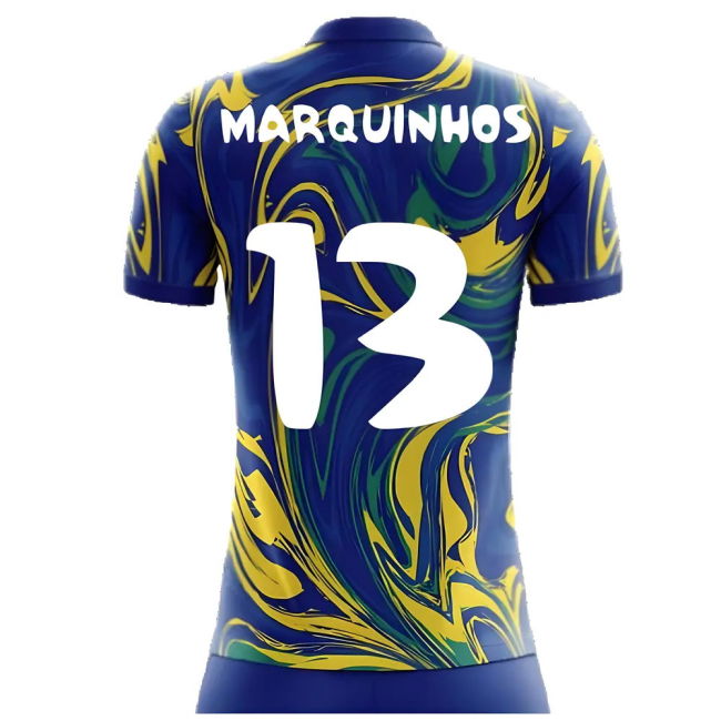 2025-2026 Brazil Away Concept Shirt (Marquinhos 13) - Kids