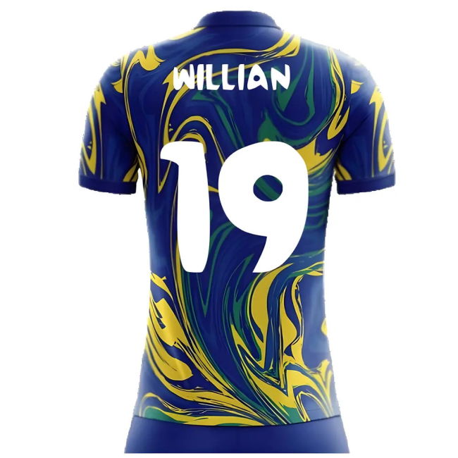 2025-2026 Brazil Away Concept Shirt (Willian 19) - Kids
