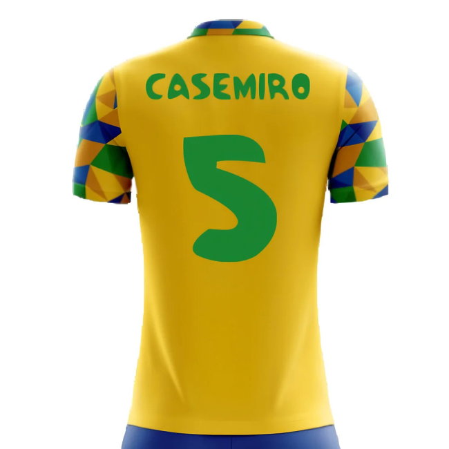 2025-2026 Brazil Home Concept Football Shirt (Casemiro 5) - Kids