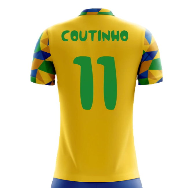 2025-2026 Brazil Home Concept Football Shirt (Coutinho 11)