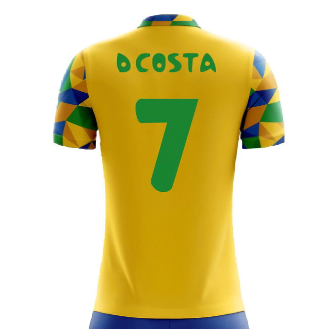 2025-2026 Brazil Home Concept Football Shirt (D Costa 7) - Kids